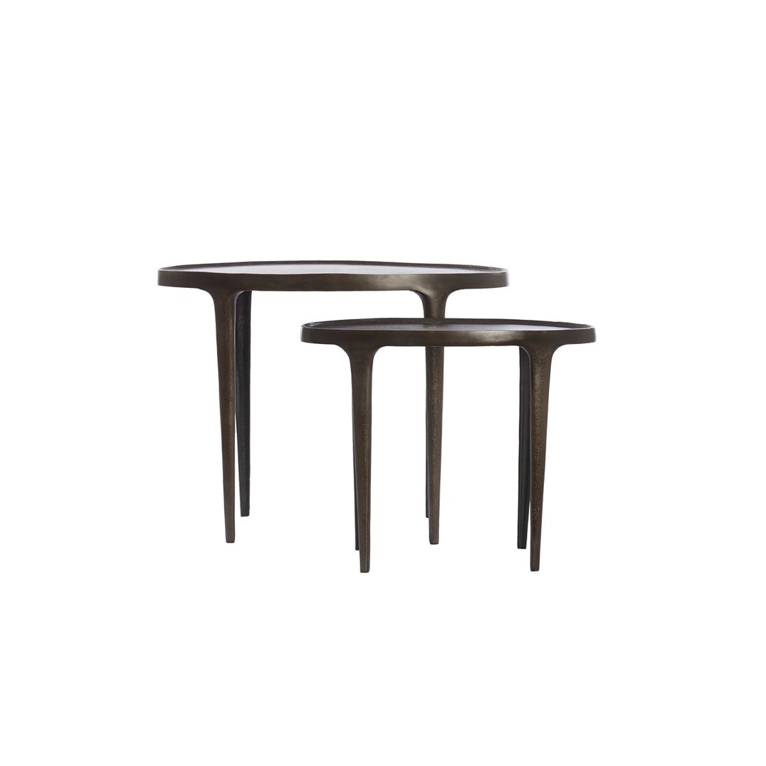 Arica Set of 2 Side Tables - Dark Brown Light & Living 3