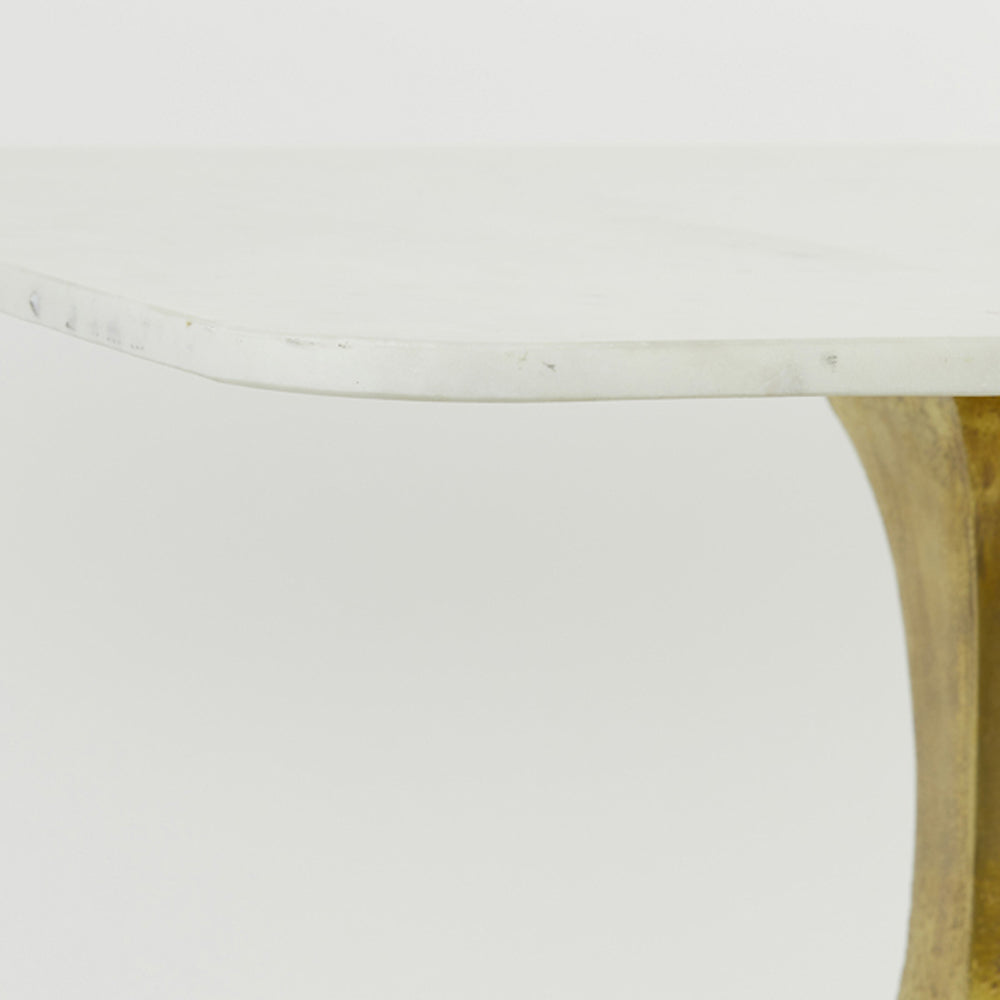 Light & Living Rickerd Marble & Bronze Coffee Table