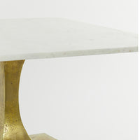 Light & Living Rickerd Marble & Bronze Coffee Table