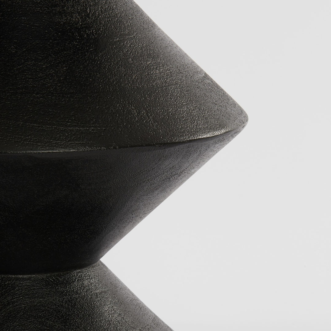 Larus Mango Wood Side Table - Matte Black Light & Living 4