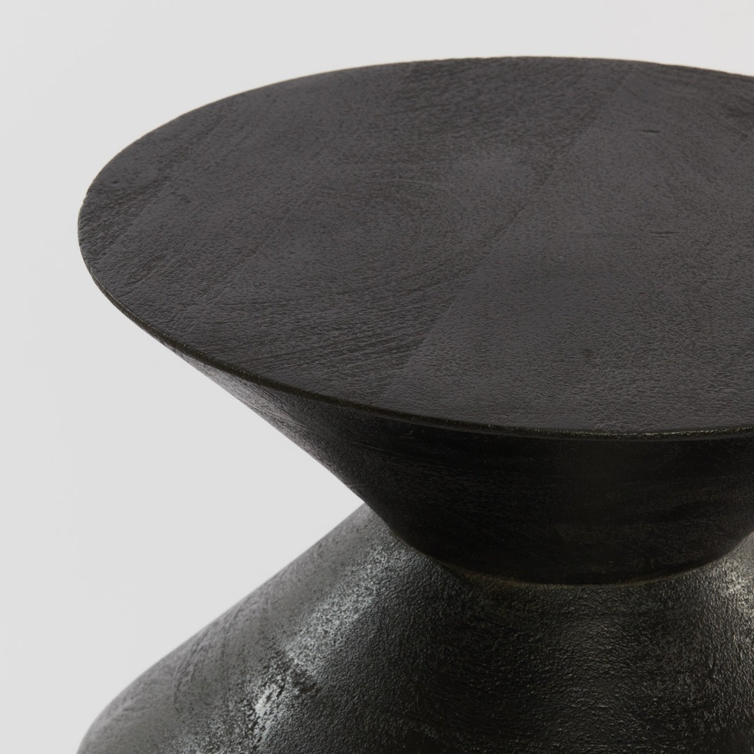 Larus Mango Wood Side Table - Matte Black Light & Living 6