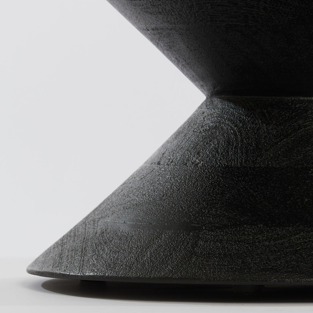 Larus Mango Wood Side Table - Matte Black Light & Living 7