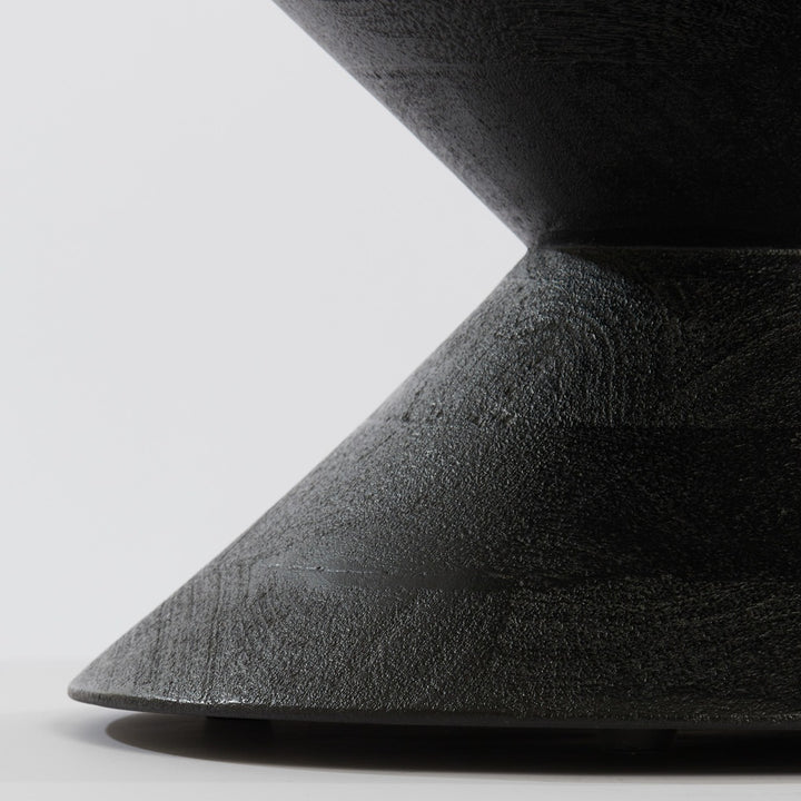 Larus Mango Wood Side Table - Matte Black Light & Living 7