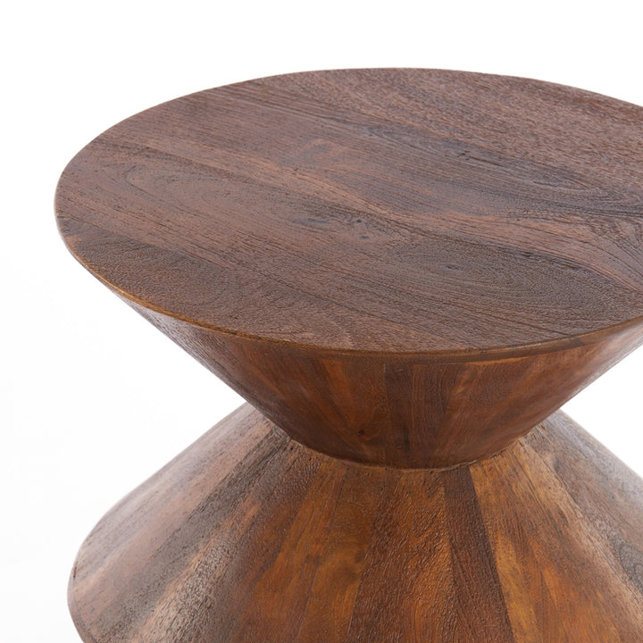 Larus Mango Wood Side Table - Brown Light & Living 4