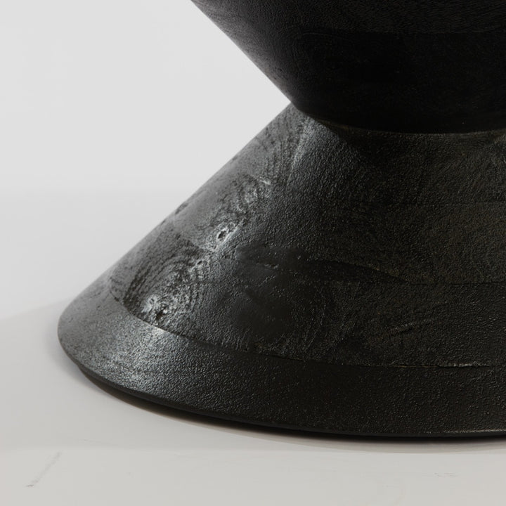 Larus Mango Wood Side Table - Matte Black Light & Living 12