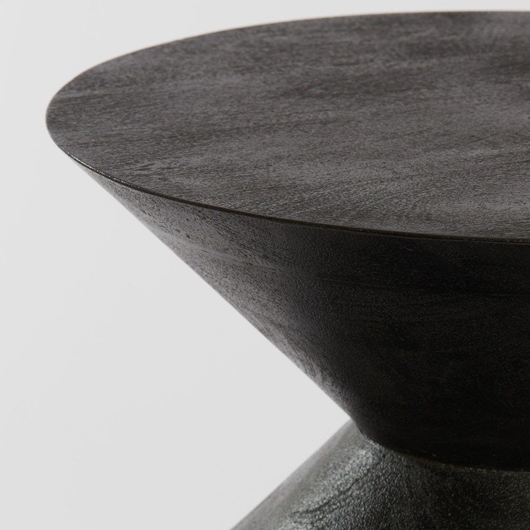 Larus Mango Wood Side Table - Matte Black Light & Living 14