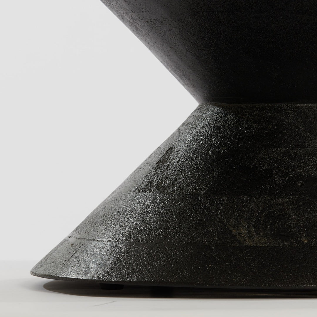Larus Mango Wood Side Table - Matte Black Light & Living 17