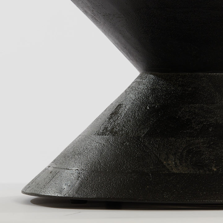 Larus Mango Wood Side Table - Matte Black Light & Living 17