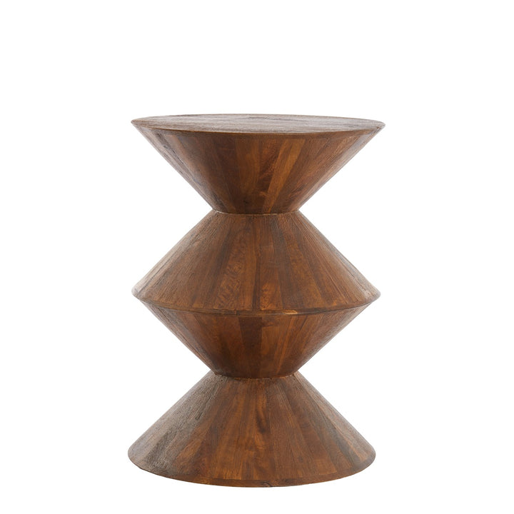 Larus Mango Wood Side Table - Brown Light & Living 9
