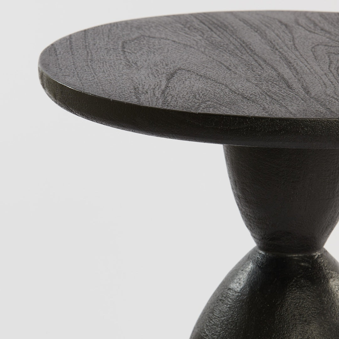 Torir Mango Wood Side Table - Matte Black Light & Living 4
