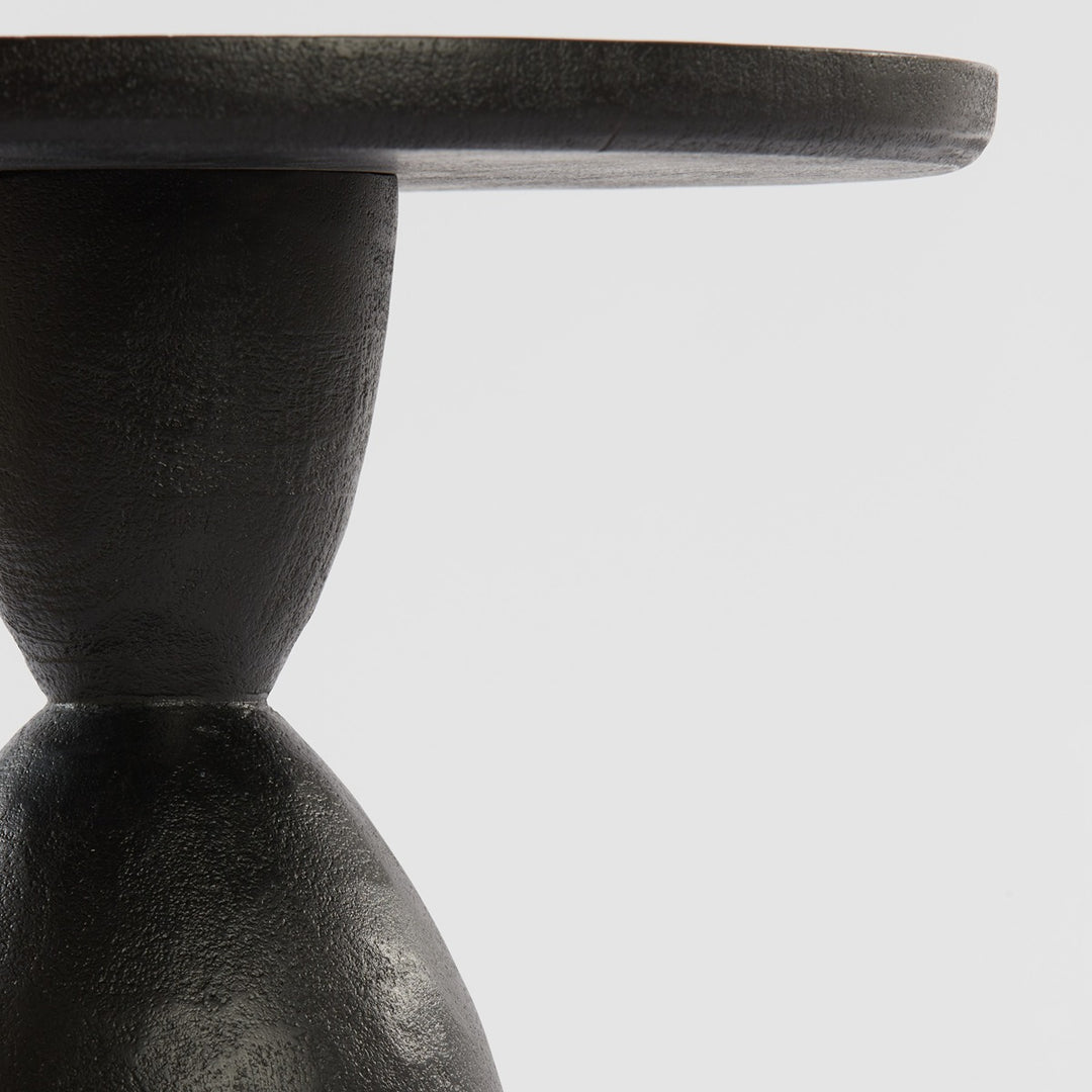 Torir Mango Wood Side Table - Matte Black Light & Living 5