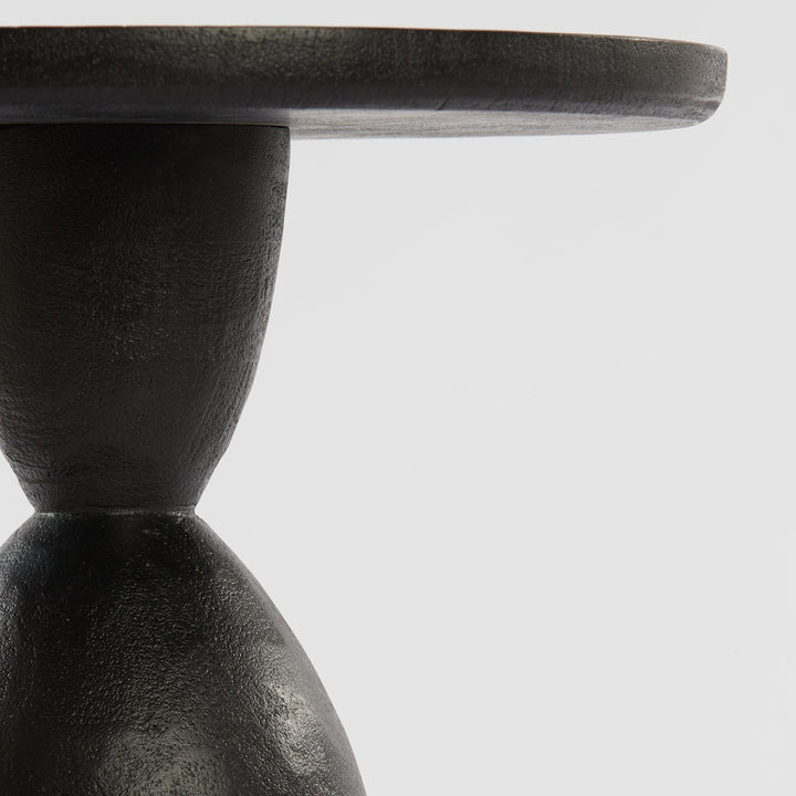Torir Mango Wood Side Table - Matte Black Light & Living 5