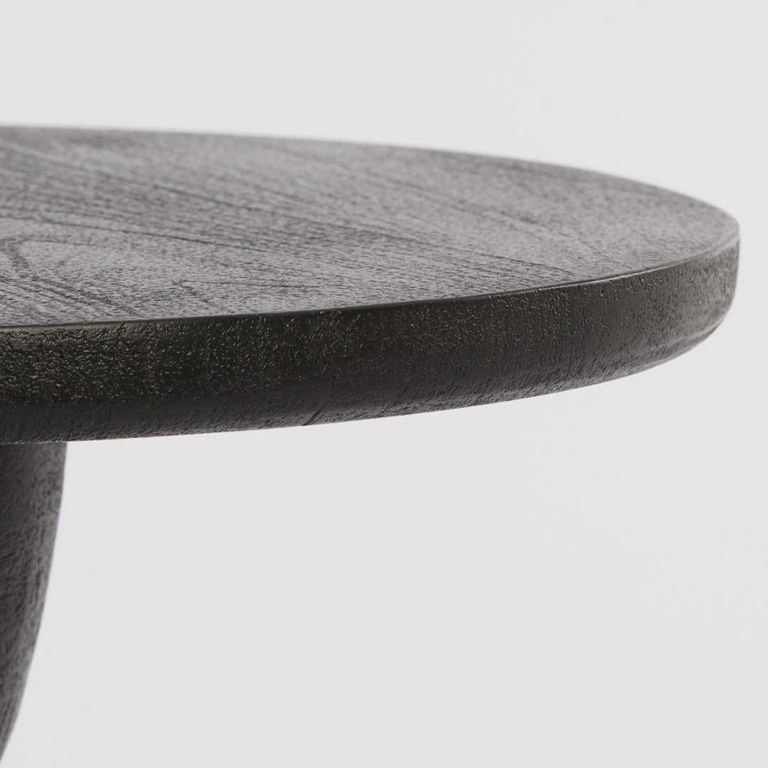 Torir Mango Wood Side Table - Matte Black Light & Living 8