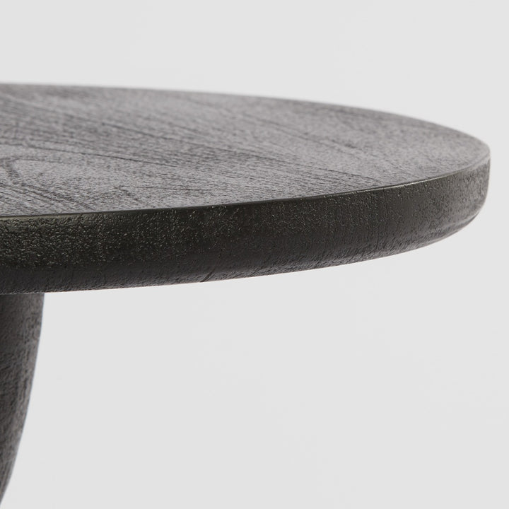 Torir Mango Wood Side Table - Matte Black Light & Living 8