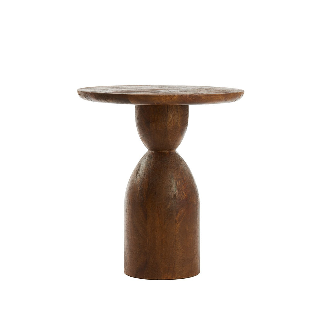 Torir Mango Wood Side Table - Brown Light & Living 1
