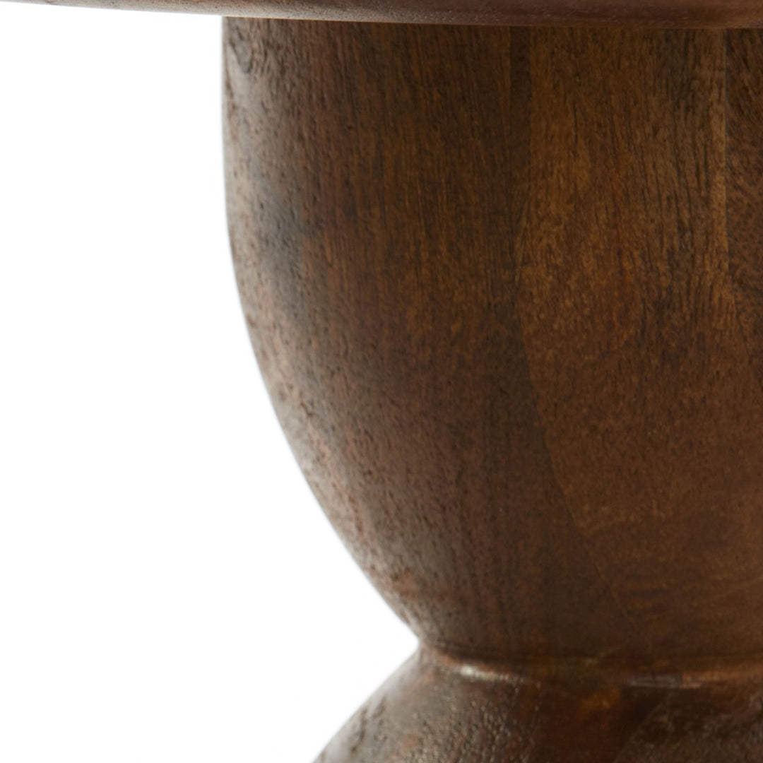 Torir Mango Wood Side Table - Brown Light & Living 7