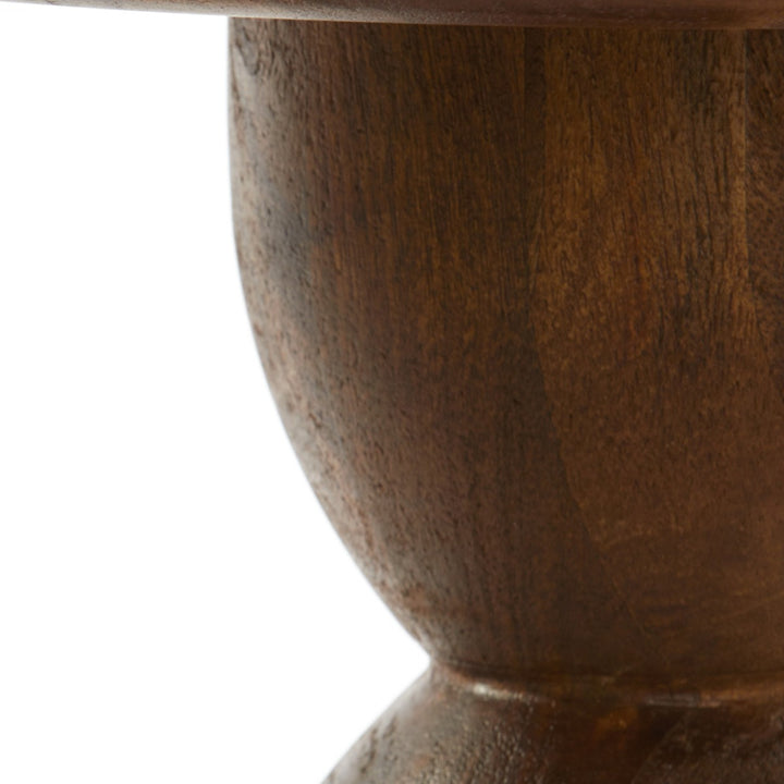 Torir Mango Wood Side Table - Brown Light & Living 7