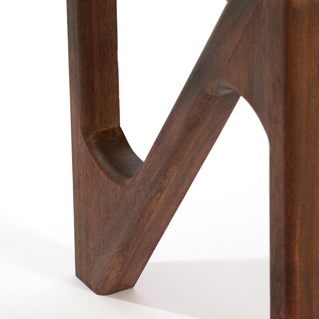 Yuki Acacia Wood Console Table - Dark Brown Light & Living 6