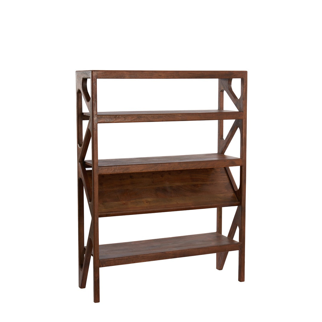 Yuki Acacia Wood Display Unit - Dark Brown Light & Living 4
