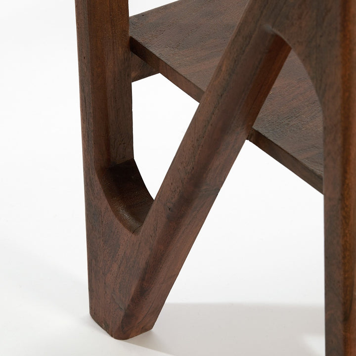 Yuki Acacia Wood Display Unit - Dark Brown Light & Living 5