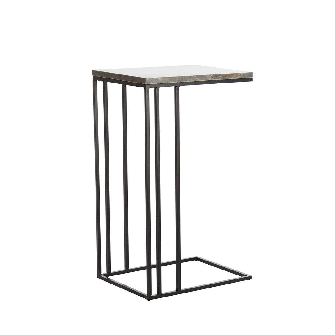 Roshan Marble Side Table - Brown Marble Light & Living 1