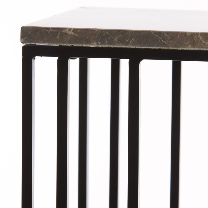 Roshan Marble Side Table - Brown Marble Light & Living 5