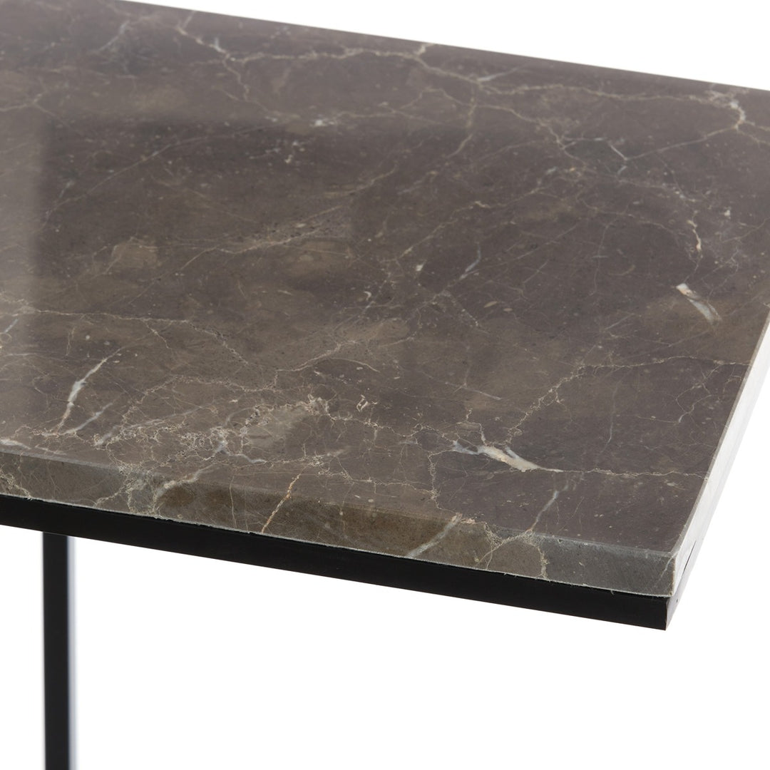 Roshan Marble Side Table - Brown Marble Light & Living 6