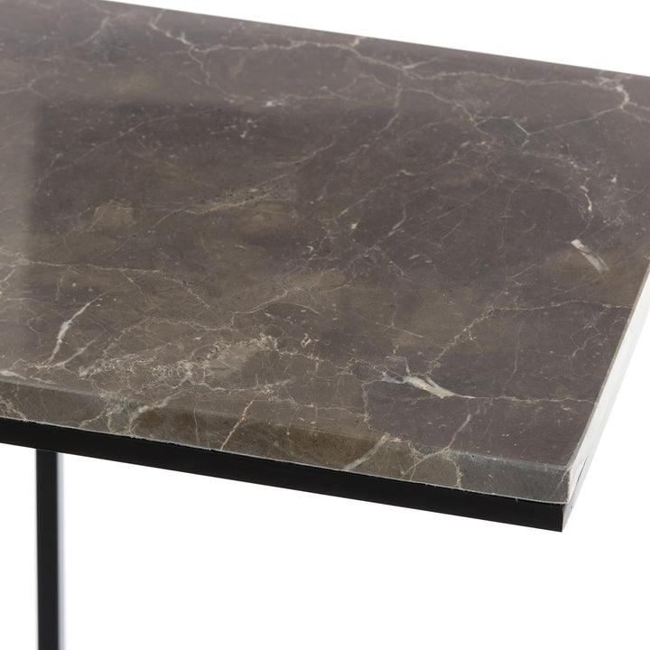 Roshan Marble Side Table - Brown Marble Light & Living 6