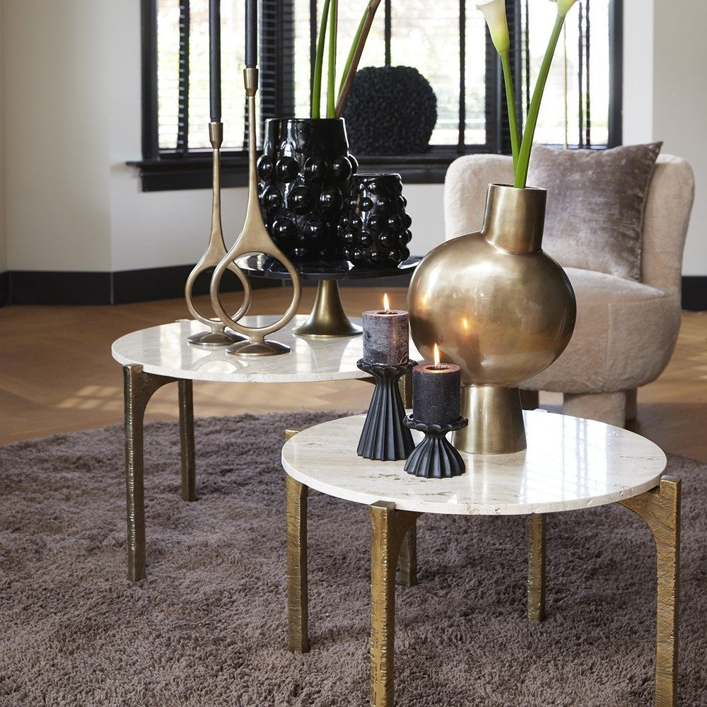 Kanae Set of 2 Round Coffee Tables - Antique Bronze Light & Living 2