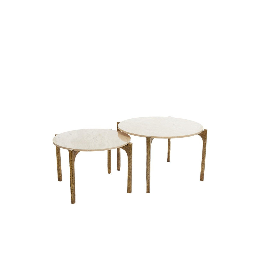 Kanae Set of 2 Round Coffee Tables - Antique Bronze Light & Living 3