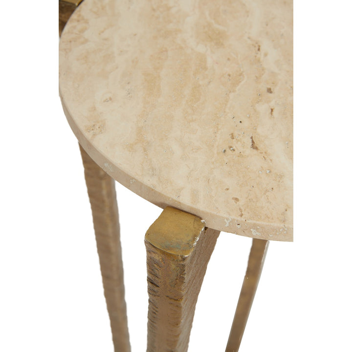 Kanae Set of 2 Travertine Side Tables - Sand Light & Living 5