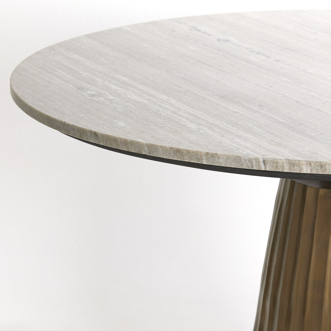 Rianne Marble Round Dining Table - Antique Bronze Light & Living 3