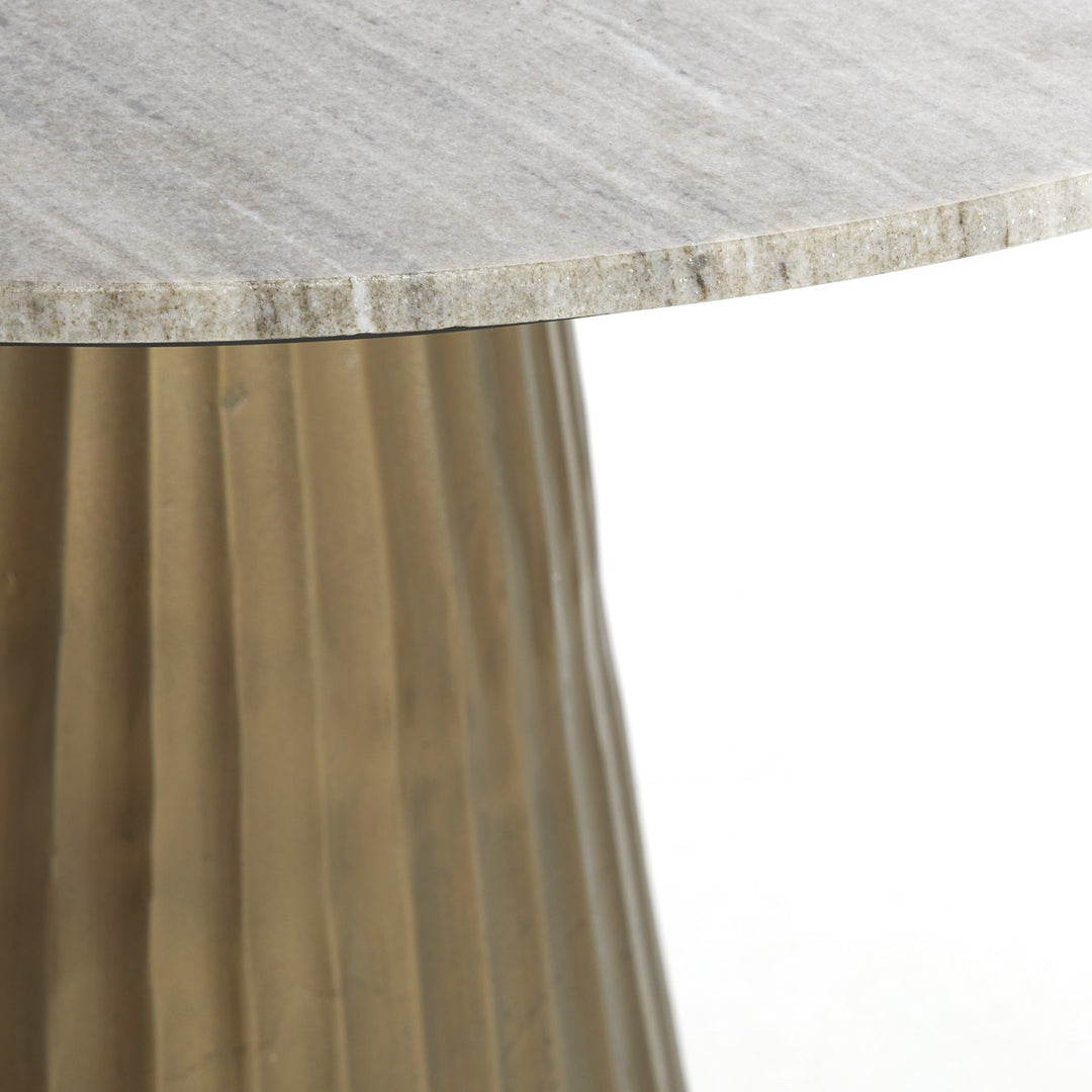 Rianne Marble Round Dining Table - Antique Bronze Light & Living 5