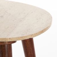 Light & Living Romano Travertine & Wood Coffee Table