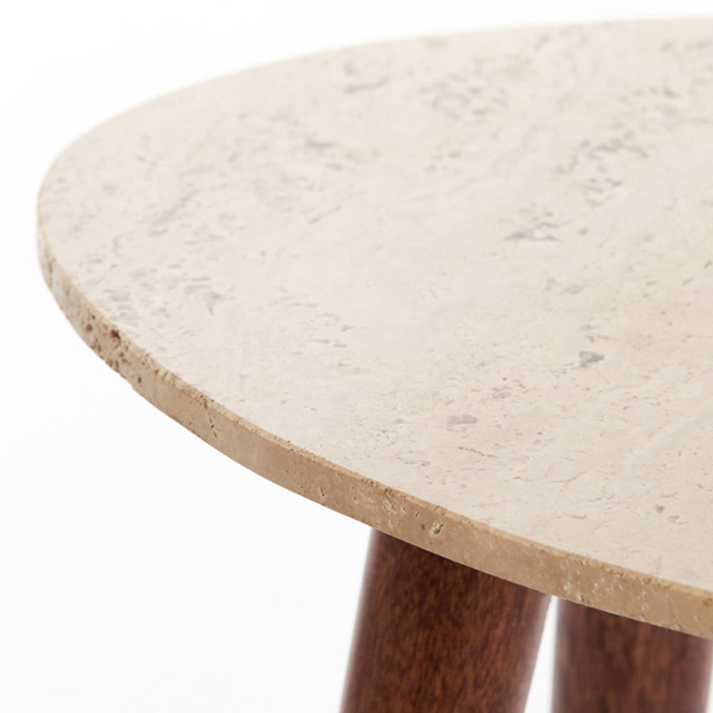 Light & Living Romano Travertine & Wood Coffee Table