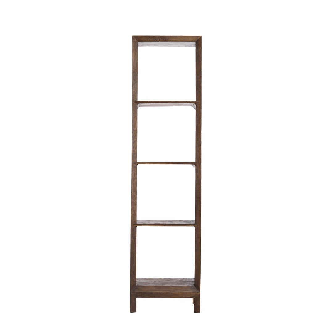Sondrio Tall Wooden Display Unit - Dark Brown Light & Living 1