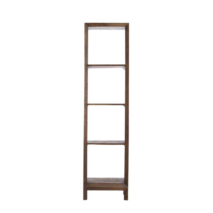 Sondrio Tall Wooden Display Unit - Dark Brown Light & Living 1