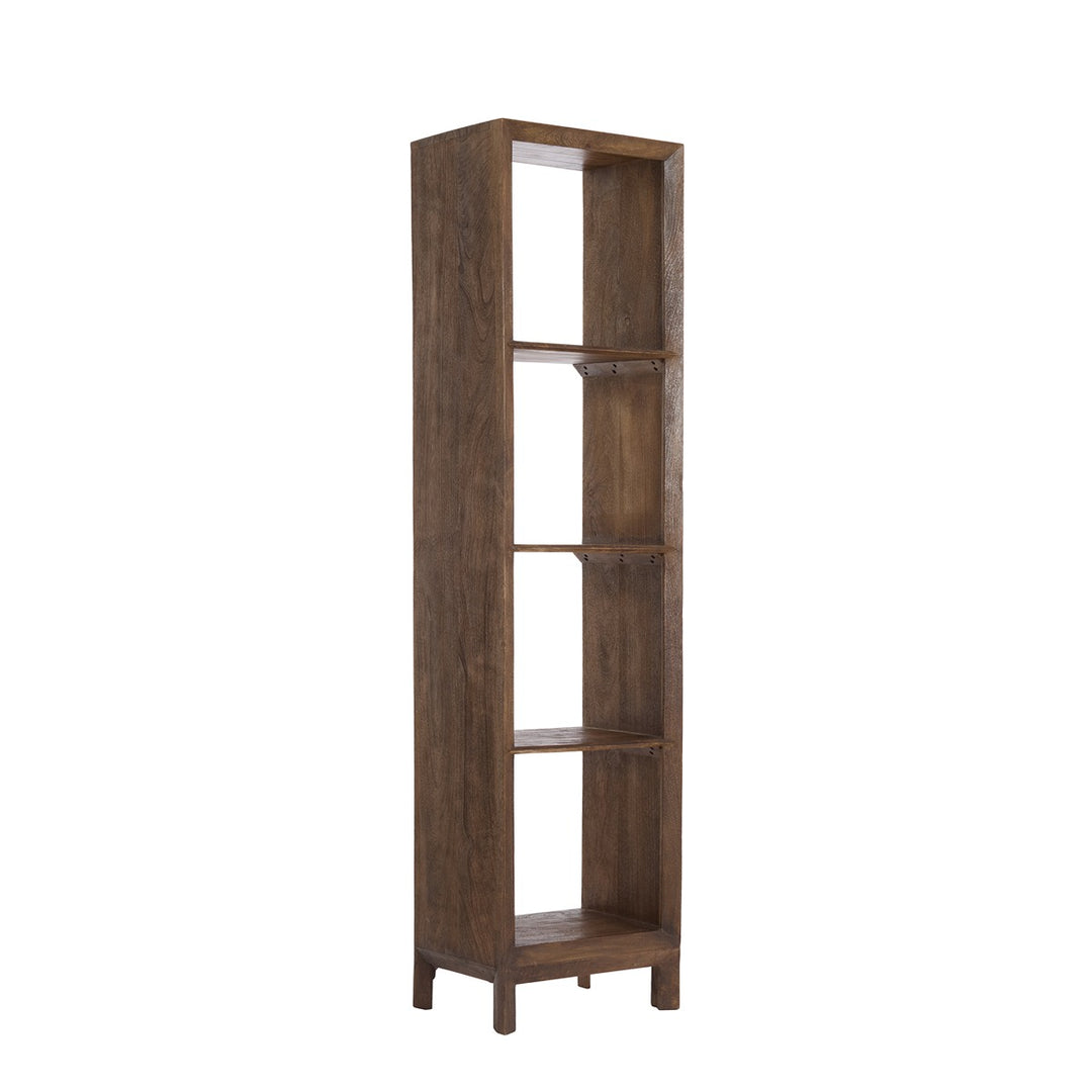 Sondrio Tall Wooden Display Unit - Dark Brown Light & Living 2