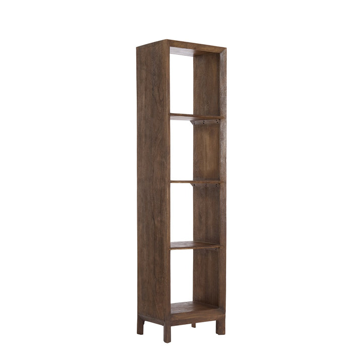 Sondrio Tall Wooden Display Unit - Dark Brown Light & Living 2
