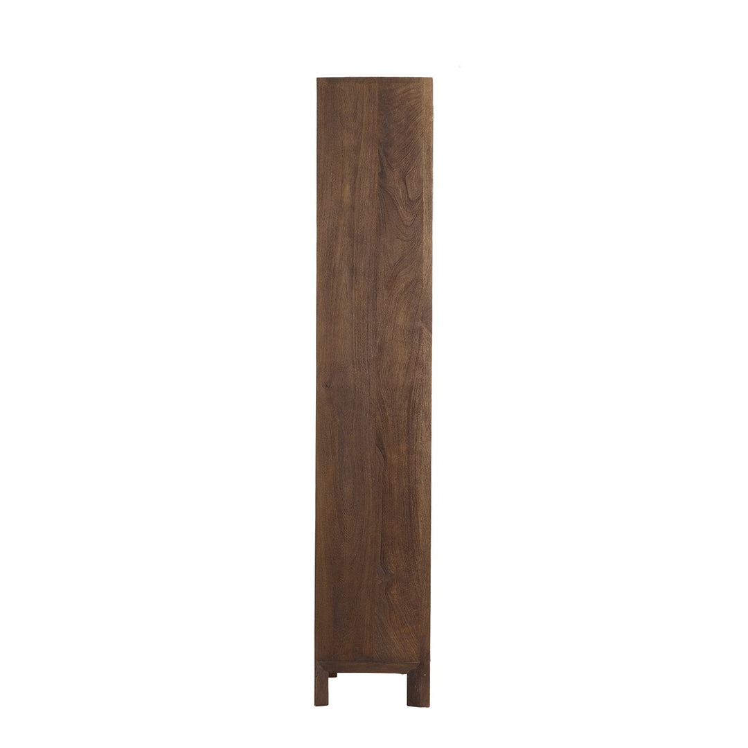 Sondrio Tall Wooden Display Unit - Dark Brown Light & Living 3