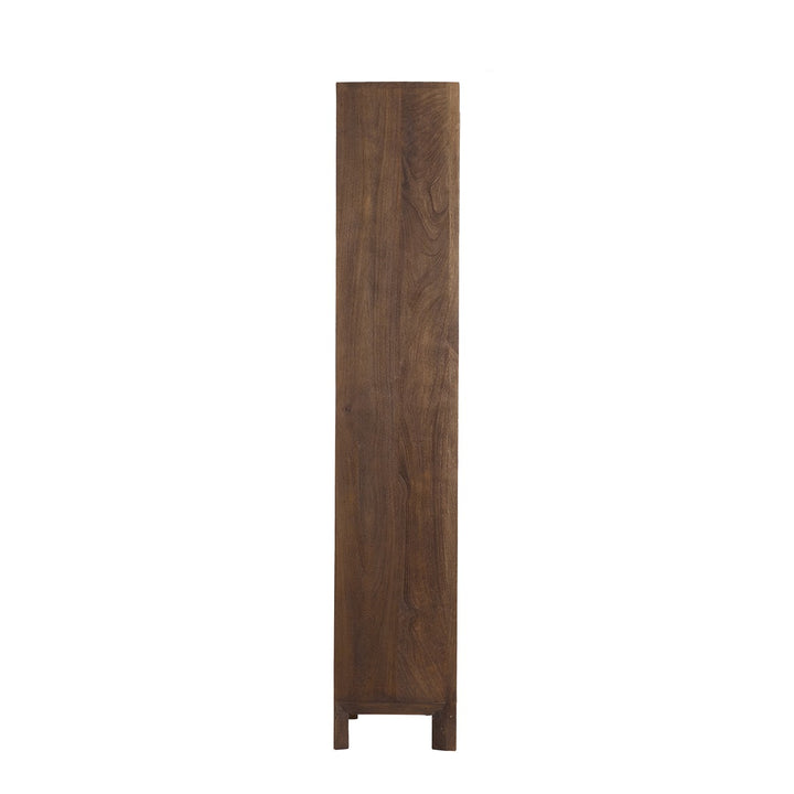 Sondrio Tall Wooden Display Unit - Dark Brown Light & Living 3
