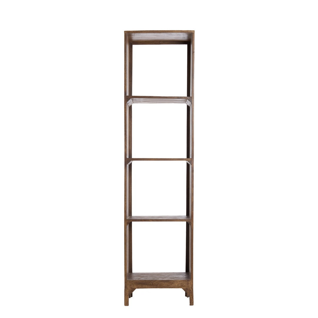 Sondrio Tall Wooden Display Unit - Dark Brown Light & Living 4