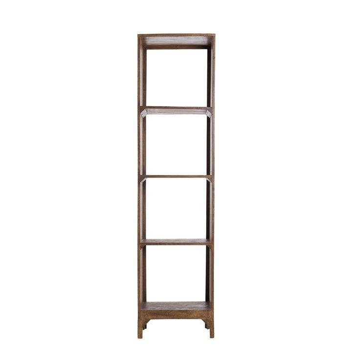 Sondrio Tall Wooden Display Unit - Dark Brown Light & Living 4