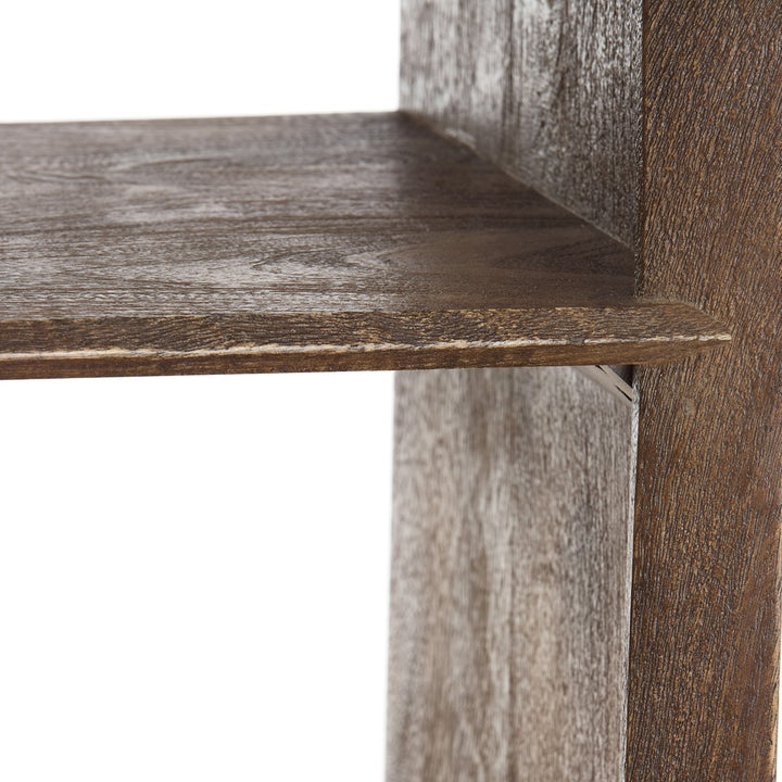 Sondrio Tall Wooden Display Unit - Dark Brown Light & Living 6