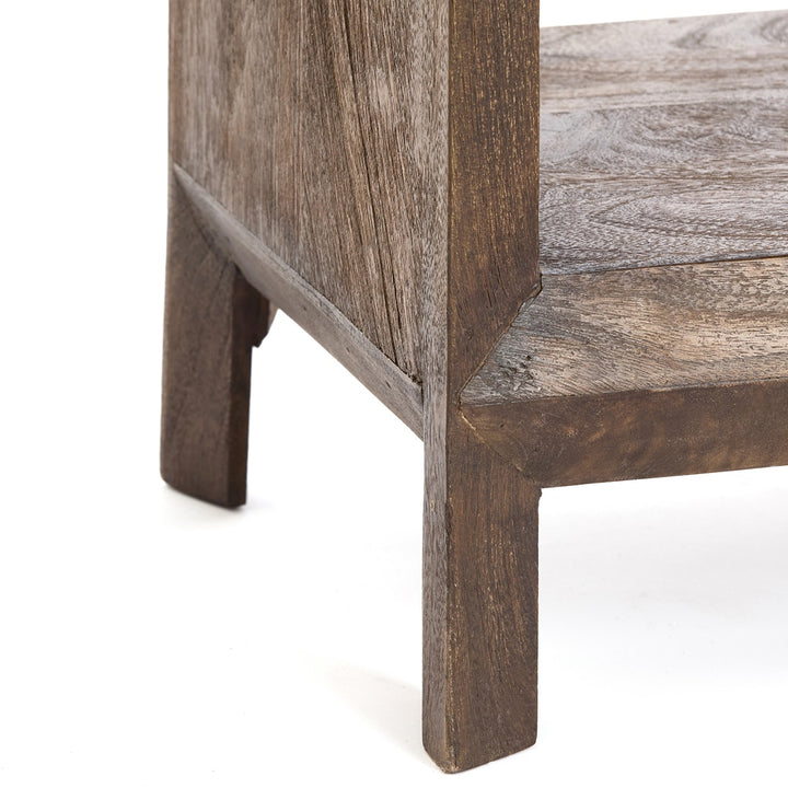 Sondrio Tall Wooden Display Unit - Dark Brown Light & Living 8
