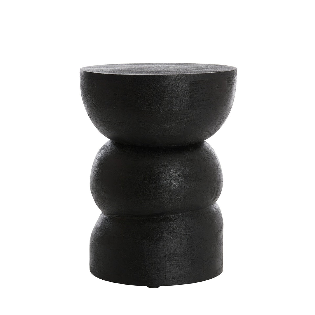 Azalio Wooden Side Table - Matte Black Light & Living 1