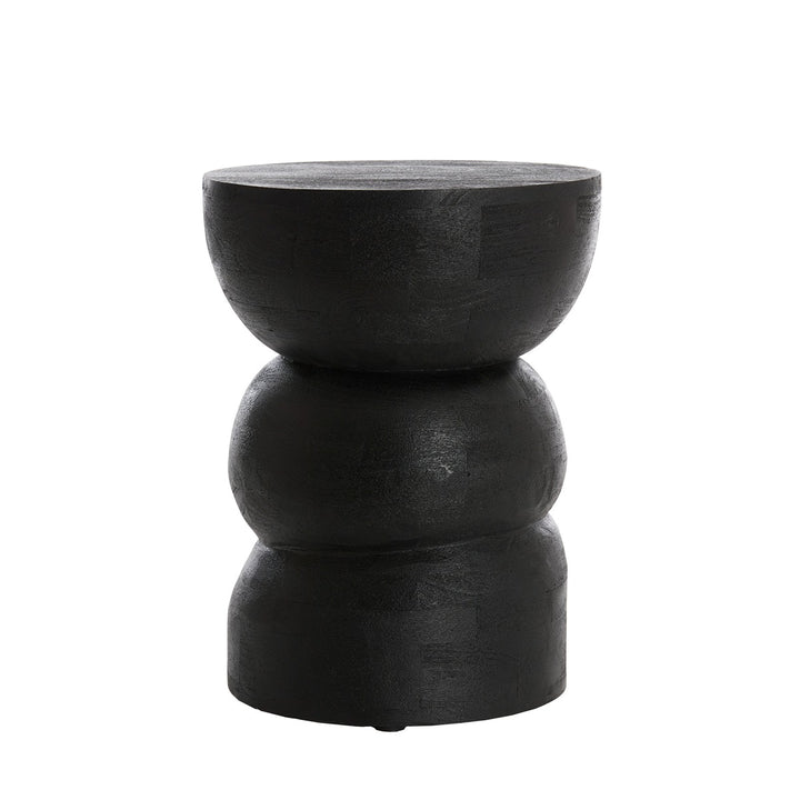 Azalio Wooden Side Table - Matte Black Light & Living 1
