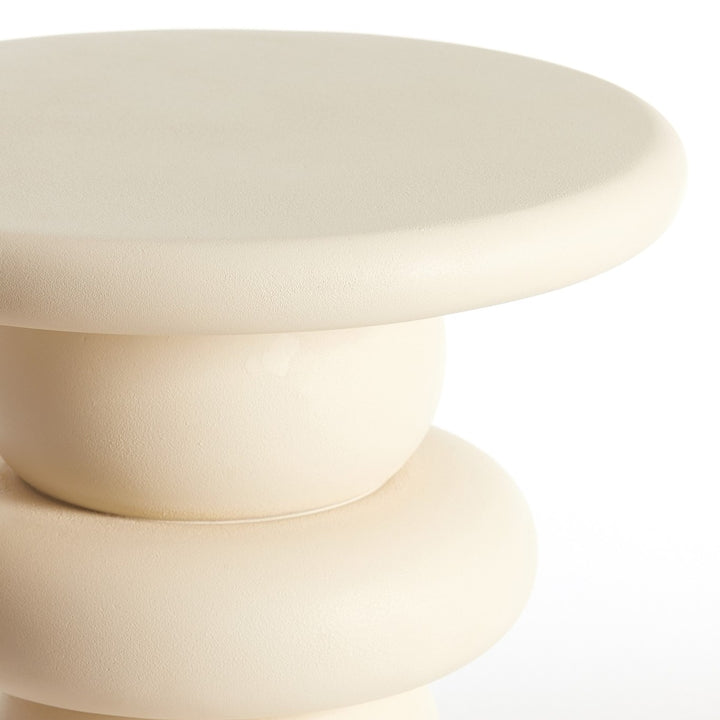 Azalas Wooden Side Table - Cream Light & Living 3