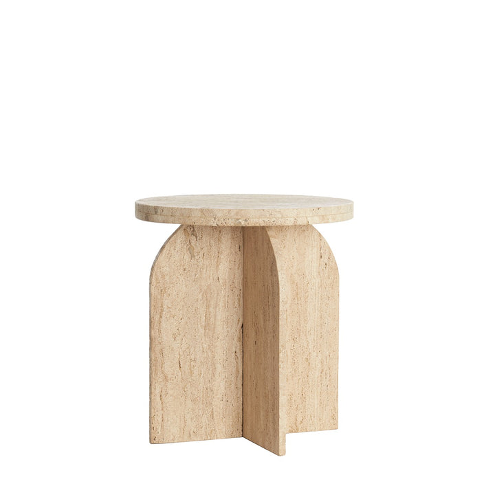 Otinia Travertine Side Table - Sand Light & Living 1