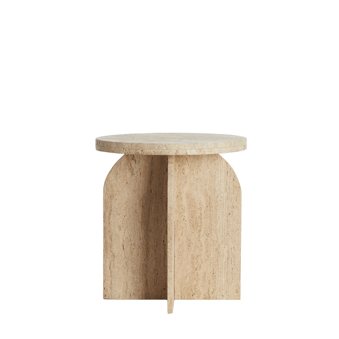 Otinia Travertine Side Table - Sand Light & Living 3